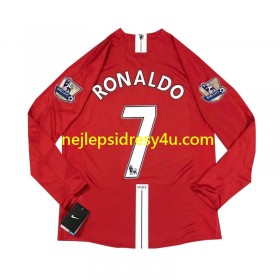 Fotbalový Dres Manchester United Cristiano Ronaldo 7 2007 Retro Domácí Dlouhý Rukáv